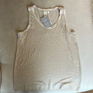 Brand new Women’s H&M natural linen tank top size Large